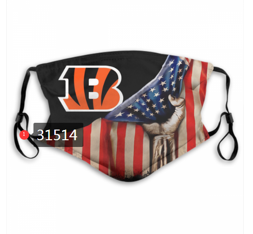 NFL 2020 Cincinnati Bengals #72 Dust mask with filter->nfl dust mask->Sports Accessory